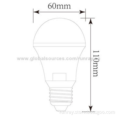 High Bright 5W A19 LED Bulb,SMD5730,80-110lm/W,72-hour Aging Time,High-brightness/Easy Installation